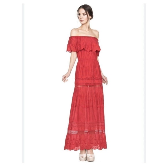 Alice + Olivia Red Pansy Maxi Dress - Picture 13 of 13